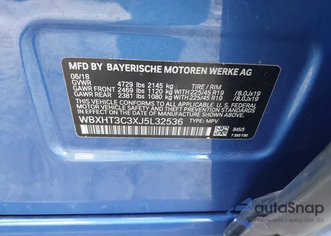 2018 BMW X1 xDrive28I z USA, uszkodzony, nr VIN WBXHT3C3XJ5L32536